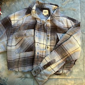 Urban outfitters cropped flannel